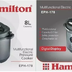 مولتی کوکر(زودپز برقی ) 8 لیتری همیلتون مدل EPH-178