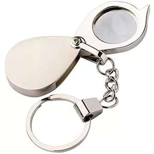 ذره بین تاشو فلزی طرح جاکلیدی بزرگنمایی 5x