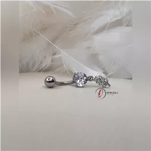 پیرسینگ ناف آویزدار برگ