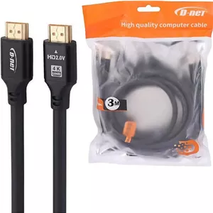 کابل تصویر HDMI دی نت (D - net) 4K متراژ 3 متر