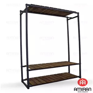 رگال پروفیلی(قوطی25) مشکی 3طبقه کف چوبی