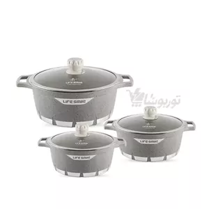 سرویس قابلمه لایف اسمایل 6 تکه سایز 20,24,28 مدل lifep7-6