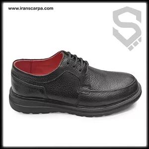 کفش چرم مردانه ساده مدل بوفا بندی