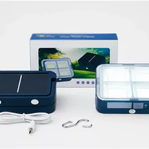 پروژکتور خورشیدی شارژی پاوربانک SOLAR LED LIGHT IP66-ED-32589 بسته ۲۰عددی