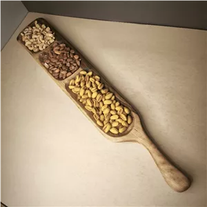 اردو خوری و رولت خوری  اردوخوری چوبی دسته دار گردو کد 347 