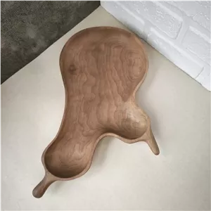 ظرف چوبی دفرمه گردو کد 361