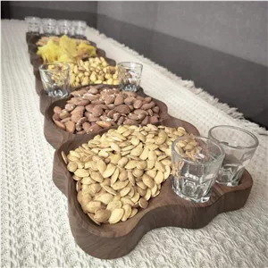 شات خوری و اردوخوری چوبی 5 خانه دستساز گردو کد408 