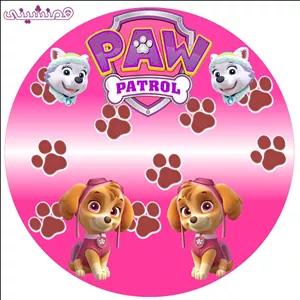 بنر دایره ای جشن و تولد تم اسکای مدل سگهای نگهبان طرح 01