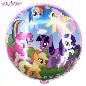 بادکنک فویلی گرد تم پونی کوچولو