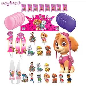 مجموعه 38 عددی دکور و تزیین تم تولد مدل اسکای سگهای نگهبان عدد 10