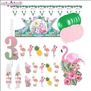 مجموعه 38 عددی دکور و تزیین تم تولد فلامینگو عدد 03