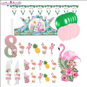 مجموعه 38 عددی دکور و تزیین تم تولد فلامینگو عدد 08