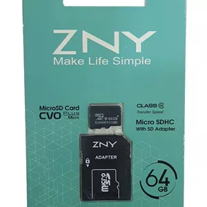 کارت حافظه میکرو 64 گیگابایت کلاس 10 / ZNY Micro 64GB