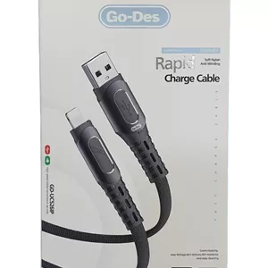 کابل نایلونی آیفون لایتنینگ 1 متری 3 آمپر  Go-Des iPhone