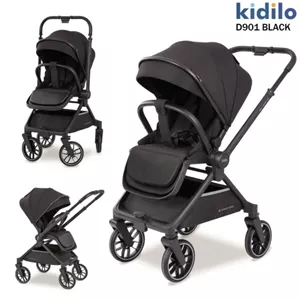 کالسکه کیدیلو kidiloمدل d901 دسته دوطرفه و چهار چرخ ۳۶۰ درجه