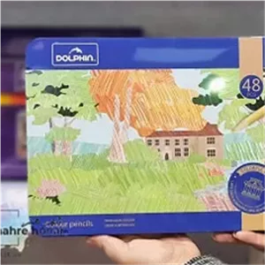 مدادرنگی دلفین48رنگ جعبه فلزی
