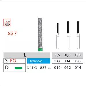مواد و تجهیزات دندانپزشکی فرز فیشور دیاتیز کد 837 