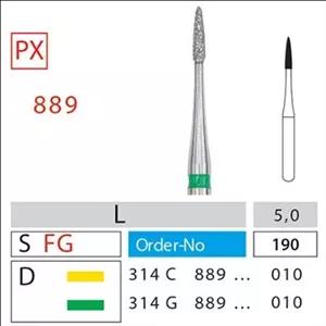 مواد و تجهیزات دندانپزشکی فرز نیدل کوتاه دیاتیز کد 889 