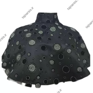 یقه حجاب مشکی تور