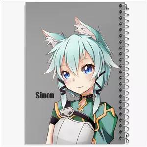 دفتر نقاشی 50 برگ خندالو طرح سینون انیمه هنر شمشیر زنی آنلاین