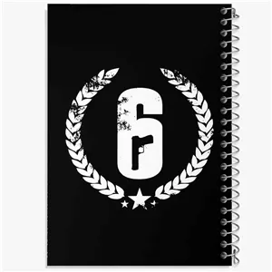 دفتر شطرنجی 50 برگ خندالو طرح رینبو سیکس Rainbow Six