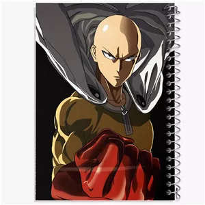 دفتر شطرنجی 100 برگ خندالو طرح سایتاما انیمه مرد تک مشتی One Punch Man