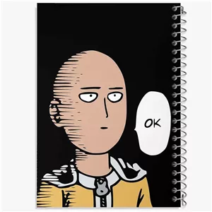 دفتر طراحی 50 برگ خندالو طرح سایتاما انیمه مرد تک مشتی One Punch Man
