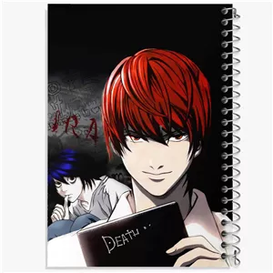 دفتر نقطه ای مهندسی 50 برگ خندالو طرح لایت و ال انیمه دفترچه مرگ Death Note