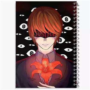 دفتر نقطه ای مهندسی 100 برگ خندالو طرح لایت یاگامی انیمه دفترچه مرگ Death Note