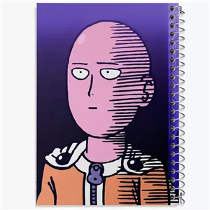 دفتر طراحی 50 برگ خندالو طرح سایتاما انیمه مرد تک مشتی One Punch Man