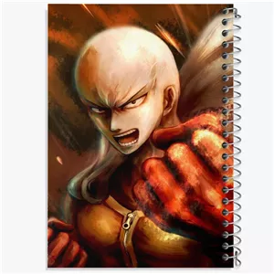 دفتر طراحی 50 برگ خندالو طرح سایتاما انیمه مرد تک مشتی One Punch Man