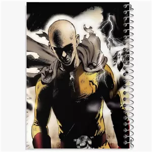دفتر طراحی 100 برگ خندالو طرح سایتاما انیمه مرد تک مشتی One Punch Man