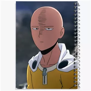دفتر طراحی 50 برگ خندالو طرح سایتاما انیمه مرد تک مشتی One Punch Man