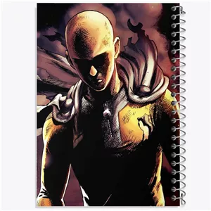 دفتر طراحی 50 برگ خندالو طرح سایتاما انیمه مرد تک مشتی One Punch Man