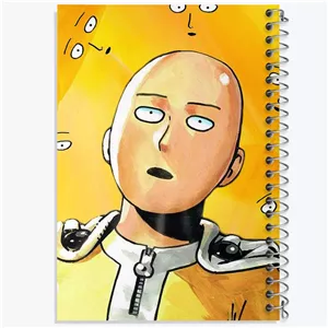 دفتر طراحی 50 برگ خندالو طرح سایتاما انیمه مرد تک مشتی One Punch Man