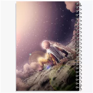 دفتر طراحی 50 برگ خندالو طرح سایتاما انیمه مرد تک مشتی One Punch Man