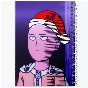 دفتر شطرنجی 50 برگ خندالو طرح سایتاما انیمه مرد تک مشتی One Punch Man