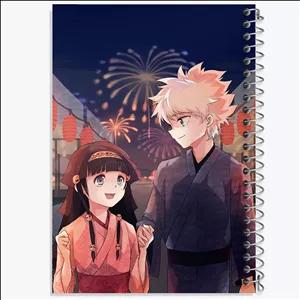 دفتر طراحی 100 برگ خندالو طرح کیلوا و آلوکا انیمه هانتر ایکس هانتر Hunter × Hunter