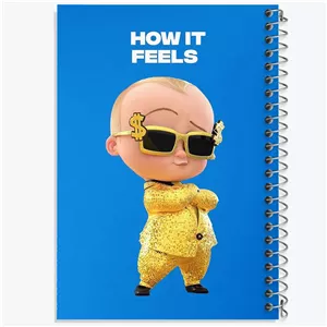 دفتر شطرنجی 50 برگ خندالو طرح بچه رئیس Boss Baby