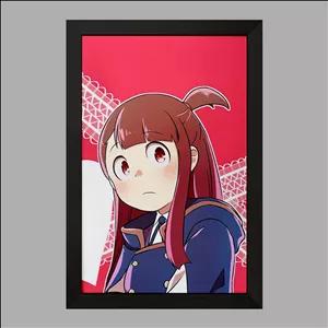 تابلو خندالو طرح اکو انیمه جادوگران کوچک Little Witch Academia فریم سیاه