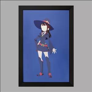 تابلو خندالو طرح اکو انیمه جادوگران کوچک Little Witch Academia فریم سیاه
