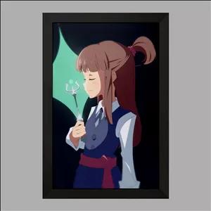 تابلو خندالو طرح اکو انیمه جادوگران کوچک Little Witch Academia فریم سیاه