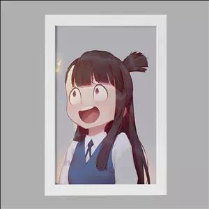 تابلو خندالو طرح اکو انیمه جادوگران کوچک Little Witch Academia فریم سفید