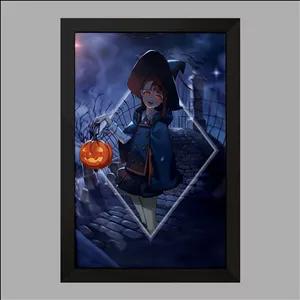 تابلو خندالو طرح اکو انیمه جادوگران کوچک Little Witch Academia فریم سیاه