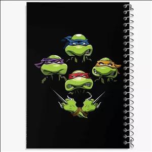 دفتر طراحی 100 برگ خندالو طرح لاکپشت های نینجا