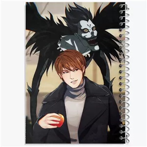 دفتر نقطه ای مهندسی 100 برگ خندالو طرح لایت و ریوک انیمه دفترچه مرگ Death Note