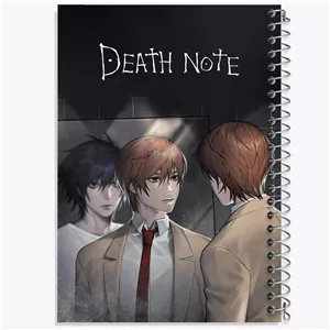 دفتر نقطه ای مهندسی 50 برگ خندالو طرح لایت انیمه دفترچه مرگ Death Note