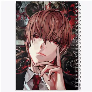 دفتر نقطه ای مهندسی 50 برگ خندالو طرح لایت یاگامی انیمه دفترچه مرگ Death Note