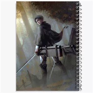 دفتر طراحی 100 برگ خندالو طرح لیوای انیمه اتک آن تایتان Attack on Titan
