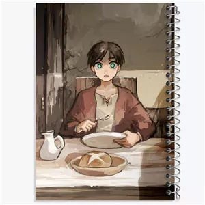 دفتر طراحی 100 برگ خندالو طرح ارن یگر انیمه اتک آن تایتان Attack on Titan
